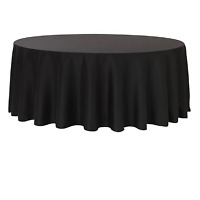 Black Round Tablecloth (320cm)